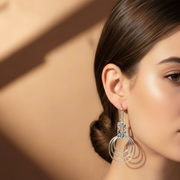 Circular Link 925 Sterling Silver Earrings